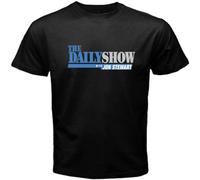 YAQINUO The Daily Show with Jon Stewart Logo Men's T Shirt Black XL