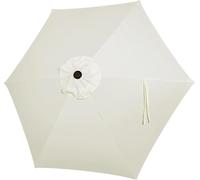 Yaqor Tissu parasol 6 tiges 3 mètres blanc. Pièce de rechange pour parasol 6 baleines 3 mètres résistant et épais. Pièce de rechange pour parasol de terrasse de 3 m.