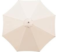 Yaqor Tissu parasol 8 baleines 3 mètres couleur crème. Rechange parasol 8 tiges 3 mètres résistant et épais. Remplacement parasol 3 m 8 tiges pour parasols de terrasse.