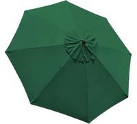 Yaqor Tissu parasol 8 baleines 3 mètres couleur verte. Remplacement parasol 8 baleines 3 mètres résistant et épais. Remplacement parasol 3 m 8 tiges pour parasols de terrasse.