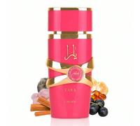 Yara Candy 100ML Eau de parfum femme notes de tête : Mandarine verte, Cassisnotes de cœur : Bonbon pétillant à la fraise, gardénianotes de fond : Bois de santal, sirop de vanille, musc, ambreDécouvrez