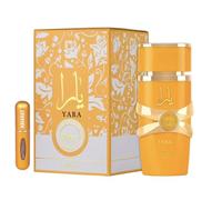 Yara Tous Parfum original 100 ml, parfum arabe longue durée pour femme, importé de Dubaï, avec atomiseur rechargeable 5 ml, parfum élégant et sophistiqué (Yara Tous)
