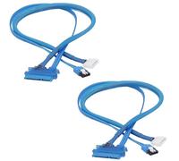 YARCHONN 22Pin SATA Data Power Cable 2 en 1 SATA III 7 + 15 Pin à 7 Pin Data avec IDE 4Pin Power Interface Femme à Mâle Data et Power Combo Extension Cable pour disque dur disque optique -50cm -2pcs