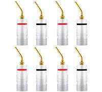 YARCHONN Banana Pin Prises Connecteurs Speaker, 2mm Banane Pin Type Connecteurs plaqués Or Bornes sans soudure pour Amplificateur Haut-parleur Câble Câble Sound System Home Audio -8pcs