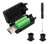 YARCHONN Bloc de bornes à vis HDMI - Adaptateur HDMI sans soudure mâle - Connecteur rapide Terminal Breakout Board - Module de signal avec boîtier pour réparation DIY