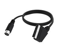 YARCHONN Câble conducteur DIN vers péritel 8 broches - Pour console de jeu - 21 broches - Fiche péritel RVB vers DIN 8 broches - Câble AV - Adaptateur audio vidéo - Pour console de jeu, TV, PC