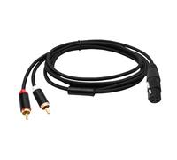 YARCHONN Câble répartiteur XLR vers 2 RCA Y - Câble déséquilibre - Double RCA Phono mâle vers XLR 3 broches - Câble audio pour amplificateur de microphone, mixeur - 2 m (XLR femelle)