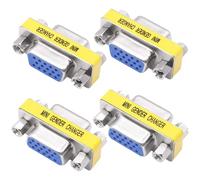 YARCHONN DB15 Coupleur VGA Gender Changer Coupler 15 Broches Connecteur Sans Soudure Adaptateur Femelle vers Femelle D-SUB HD 15 Broches Coupleur de Câble Série pour Moniteurs PC Projecteurs 4 Pièces