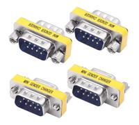 YARCHONN DB9 - Adaptateur mâle vers mâle - Mini RS232 - Changeur de sexe série D-SUB - Coupleur 9 broches pour câble série - 4 pièces (mâle vers mâle)