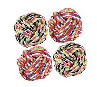 YARCHONN Dog Rope Balls Kit 4pk Fun Boules de Coton interactives pour Les Petits Chiens Moyens soulager l’Ennui, Mastication, intérieur extérieur Formation
