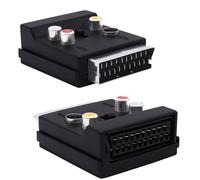 YARCHONN Lot de 2 adaptateurs péritel mâle vers femelle et 3RCA RGB S-Vidéo (SVHS) commutables avec SVideo et 3 RCA - Vidéo composite gauche + droite stéréo/mono audio et vidéo connecteur