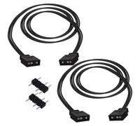 YARCHONN Lot de 2 câbles d'extension ARGB 5 V 3 broches adressables RVB pour ventilateurs LED ARGB - 1 m