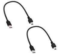 YARCHONN Lot de 2 mini câbles USB vers USB C OTG de type C mâle vers 5 broches Mini B mâle vers câble adaptateur convertisseur de données pour appareil photo numérique, manette de jeu, caméra