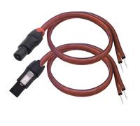 YARCHONN Speakon Lot de 2 câbles de haut-parleur à extrémité ouverte Pigtail 1,64 ft Câble audio vers connecteur Speakon Adaptateur Twist Lock pour appareils audio (2 pièces) (mâle)