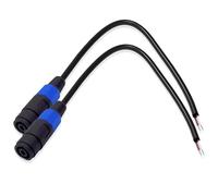 YARCHONN Speakon Lot de 2 câbles de haut-parleur à extrémité ouverte Pigtail 1,64 ft Câble audio vers Speakon mâle Adaptateur Twist Lock pour appareils audio (2 pièces) (femelle)