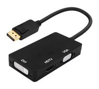 YARCHONN YARHONN Adaptateur DisplayPort vers HDTV VGA DVI Adaptateur DP vers VGA DVI HDTV 3 en 1 Câble mâle vers femelle pour PC, ordinateur portable, TV, projecteur