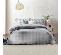 Yard Barton Check 100% Cotton Duvet Cover Set, Navy