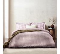 Yard Barton Vichy À Carreaux Ensemble De Couette - 100% Coton Réversible Taies D’Oreiller Oxford Doux Et Respirant Literie Premium (Baie - Simple - 137x200cm)