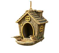 Yard Bird Feeder | Cottage Shaped Garden Birdfeeder | Patio Decorative Feed | Outside Bluebird Feeder for Wild Birds Sparrows Bluebirds Backyard Balcony Porch Courtyard Terrace Home Apartment