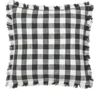 Yard Coussin Garni de Polyester Barton Check en Coton à Franges