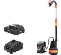 Yard Force Pompe de plongée sans fil LX CWP1 avec batterie lithium-ion 20 V/2,5 Ah, débit max. 2000 L/heure, profondeur de plongée maximale : 3 mètres avec batterie 20 V/2,5 Ah