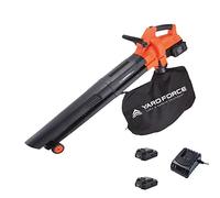 Yard Force Souffleur aspirateur et broyeur sans fil 3 en 1 40 V avec vitesse d'air de 230 km/h, batterie lithium-ion et chargeur LB C20, noir/orange