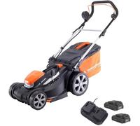 Yard Force Tondeuse à Gazon Rotative Sans Fil 40V et 40cm avec 2 Batteries et Chargeur Rapide - LM C40A