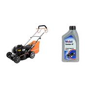 Yard Force - Tondeuse à Gazon Thermique 125cc - Largeur de Coupe 41cm avec Moteur à Essence Briggs & Stratton 300E & Mobil Garden Oil 4T, 1L