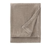Yard furn Jeté en Heavy Chenille - Couverture décorative de Luxe en Velours Doux pour lit ou canapé (Greige - 130x180cm), Grège