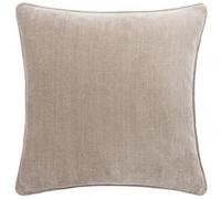 Yard Heavy Chenille Coussin Rempli De Polyester - Décorative Coussin de Luxe en Velours Doux passepoilé (Greige - 50x50cm)
