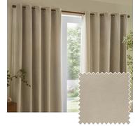 Yard Heavy Chenille Paire De Rideaux à œillets - Ligné Filtrage De La Lumière Velours Doux Rideaux (Lin - Largeur 229 x Longueur 137cm)