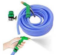 Yard Hose, Flexible Garden Hose, 7.87x7.87x1.97 Inches Long Non-Kinking Tube, Leakproof Connectors, Outdoor Cleaning, High-Pressure Spray Nozzle for Lawn Flower Watering Car Wash Set Backyard