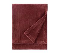 Yard Jeté en Heavy Chenille - Couverture décorative de Luxe en Velours Doux pour lit ou canapé (Betterave - 130x180cm)