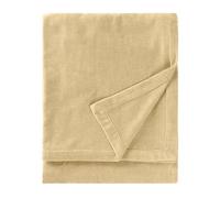 Yard Jeté en Heavy Chenille - Couverture décorative de Luxe en Velours Doux pour lit ou canapé (Naturel - 130x180cm)