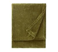 Yard Jeté en Heavy Chenille - Couverture décorative de Luxe en Velours Doux pour lit ou canapé (Olive - 130x180cm)