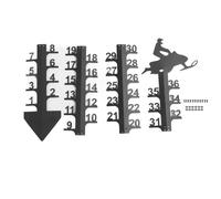 Yard Measurement Stake, 36 inch Tall Iron Post with White Numerals and Snowflake Design, Outdoor Ground Marker for Seasonal Display, 118cm Height