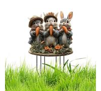 Yard Stake Pâques, Stakes Holiday Garden, Décorations de signe de chantier de printemps, Décorations de vacances en plein air, signes de lapin de printemps acrylique pour pelouse de patio court