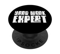 Yard Work Expert Grass Mowing Landscaper Lawn Caretaker PopSockets PopGrip Adhésif