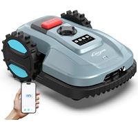YARDCARE E400 Robot Tondeuse, Contrôle Via Application, Recharge Automatique, Capteur de Pluie,Jusqu’à 400 m², Moins de 60 DB, Hauteur Réglable 20-60 mm, Largeur de Coupe 18 cm