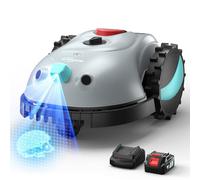 YARDCARE V100 Robot Tondeuse sans Fil avec Navigation Visuelle, Détection d'obstacles 150, Robot Tondeuse Gazon avec Batterie, Peigne à Herbe, Lames de Rechange
