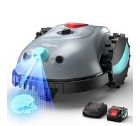 YARDCARE V100 Robot Tondeuse sans Fil Périphérique, avec Caméra, évitement d'obstacles, Navigation Visuelle, Robot Tondeuse Gazon Batterie 4 Ah, avec Lames de Rechange, Coupe en Spirale