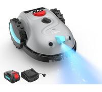 YARDCARE V100 Robot Tondeuse sans Fil Périphérique avec Navigation Visuelle, Détection d'obstacles 150, Robot Tondeuse Gazon avec Batterie(4Ah), Peigne à Herbe, Lames de Rechange