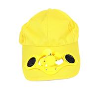 Yardenfun 1 chapeau de fan pour garçons et filles avec énergie solaire et interrupteur Chapeau de soleil pour l'été Bonnet confortable en coton