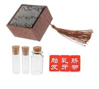 Yardenfun 1 Ensemble Boîte à Souvenirs pour Dents de Lait et Cheveux Fœtaux de Récipients Diy Cobalt avec Étiquettes Aléatoires pour Garçon Fille Coffret Personnalisé pour Garçon Fille