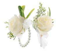 Yardenfun 1 Ensemble Bracelet Fleurs de Poignet pour Mariage de Accessoires Élégants pour Nouvel État Civil Décoration de Poignet et Boutonnière Fleurs Artificielles pour Cérémonies Danse et
