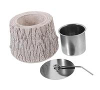 Yardenfun 1 Ensemble Foyer de Table Portable Acier Inoxydable Mini Foyer Multifonction pour Camping et Décoration Complet avec Couvercle et Intérieur Durable pour Moments Spéciaux