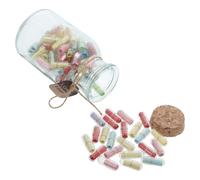 Yardenfun 1 Lot De Décoratives Bouteilles Bouchonnées Bocaux En Forme De Cœur Petits Bocaux En Verre Bouteilles En Verre Origami Bocaux À Bonbons En Verre Jolies Notes