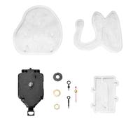 Yardenfun 1 Moule en silicone pour horloge chat avec mécanisme et aiguilles, cadran à chiffres arabes, idéal pour vos projets de moulage en résine époxy.