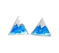 Yardenfun 1 Paire De Boucles D'Oreilles Triangulaires Pour Femmes Clous D'Oreilles Tendance Bleu