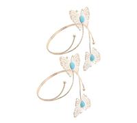 Yardenfun 1 Paire De Manchettes : Bracelets En Métal Épais Avec Attaches De Rideau À Fleurs, Bijoux Pour Femmes, Style, Accessoires D'été, Décoration D'intérieur